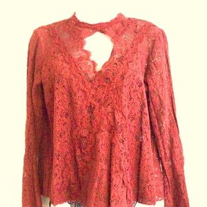 AEO lace embellished top~Medium